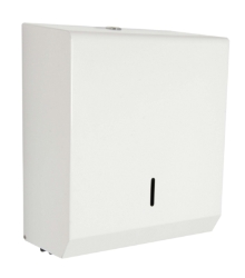 Hand Towel Dispenser  -  White Metal 
